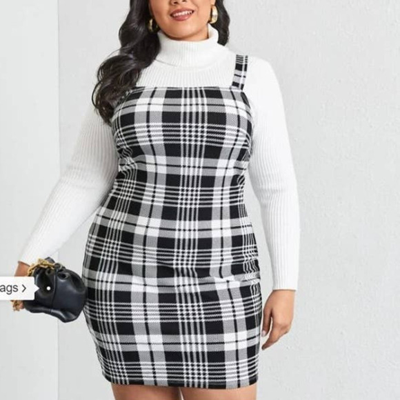 coco shay Plus Plaid Overall Dress sz plus 2XL - Picture 8 of 8